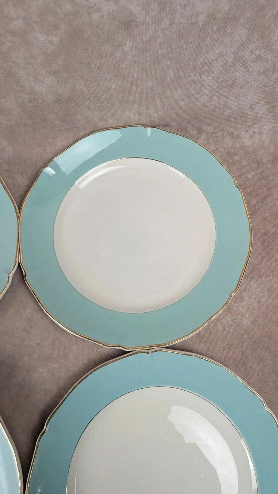 Lot of 5 old Seranord Saint-amand dinner plates – Chambord model – photo 6
